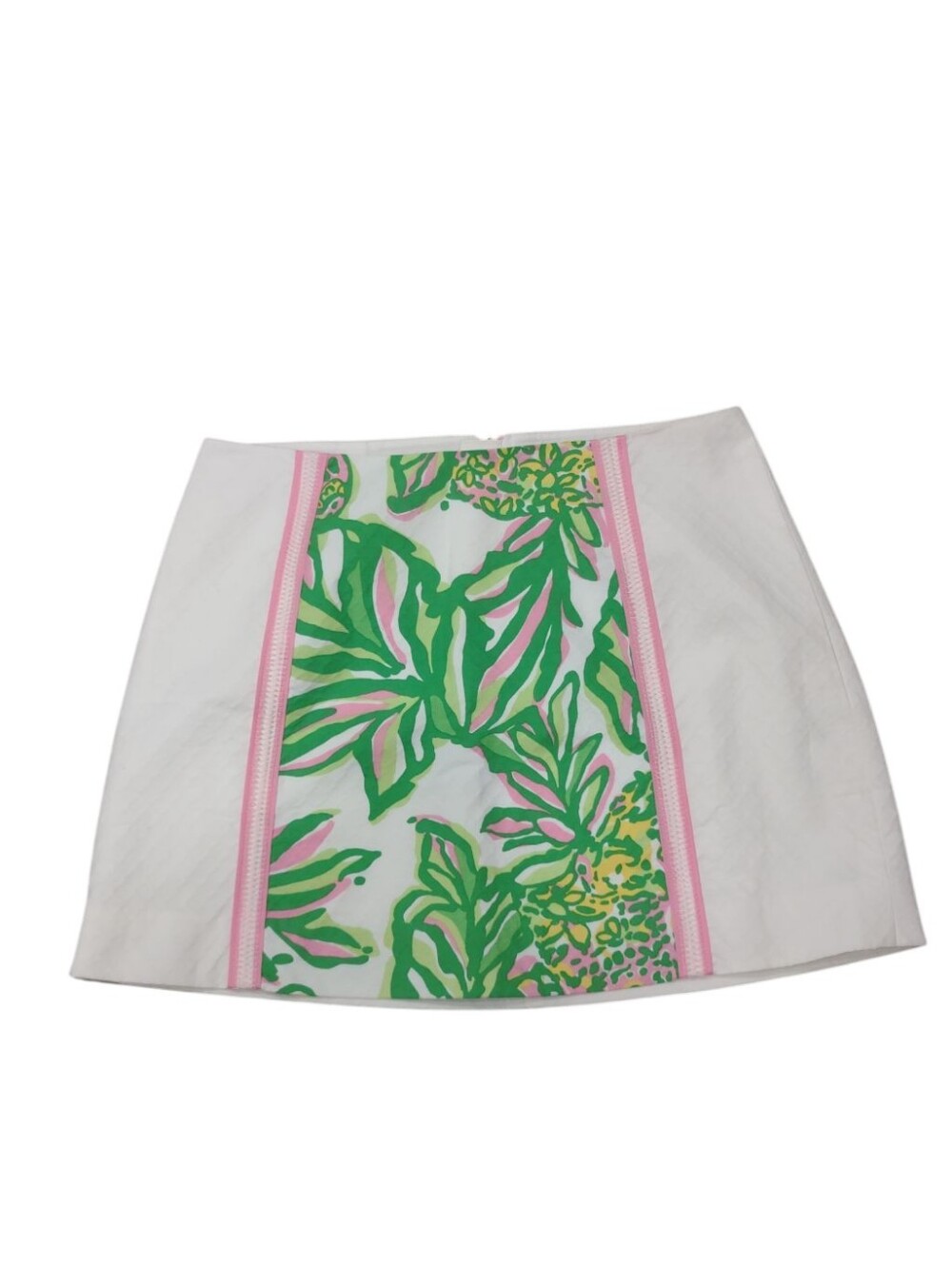 Lilly Pulitzer Tate Skirt Mini Palm Tree Embroidered Cotton Size 0 Resort